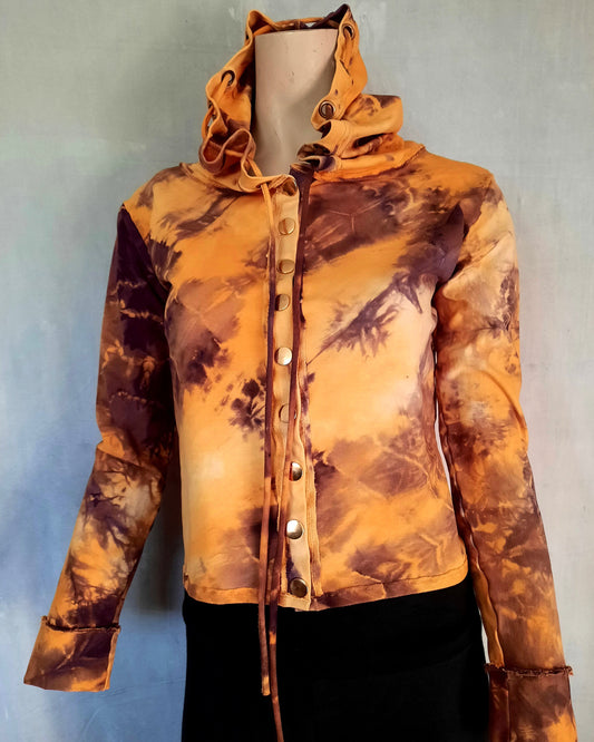 Jacke Batik mit Kapuze - Größe M