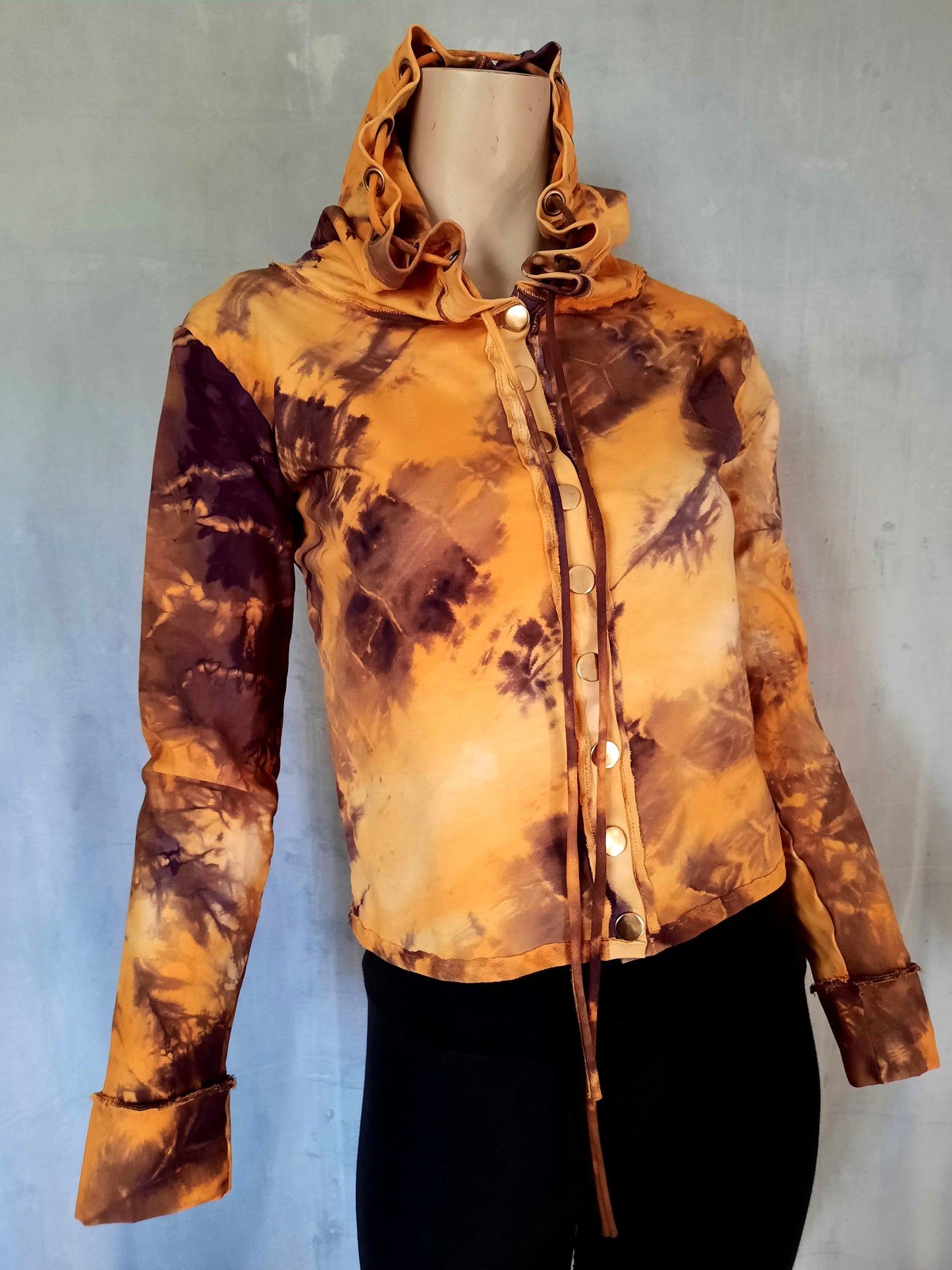 Jacke Batik mit Kapuze - Größe M