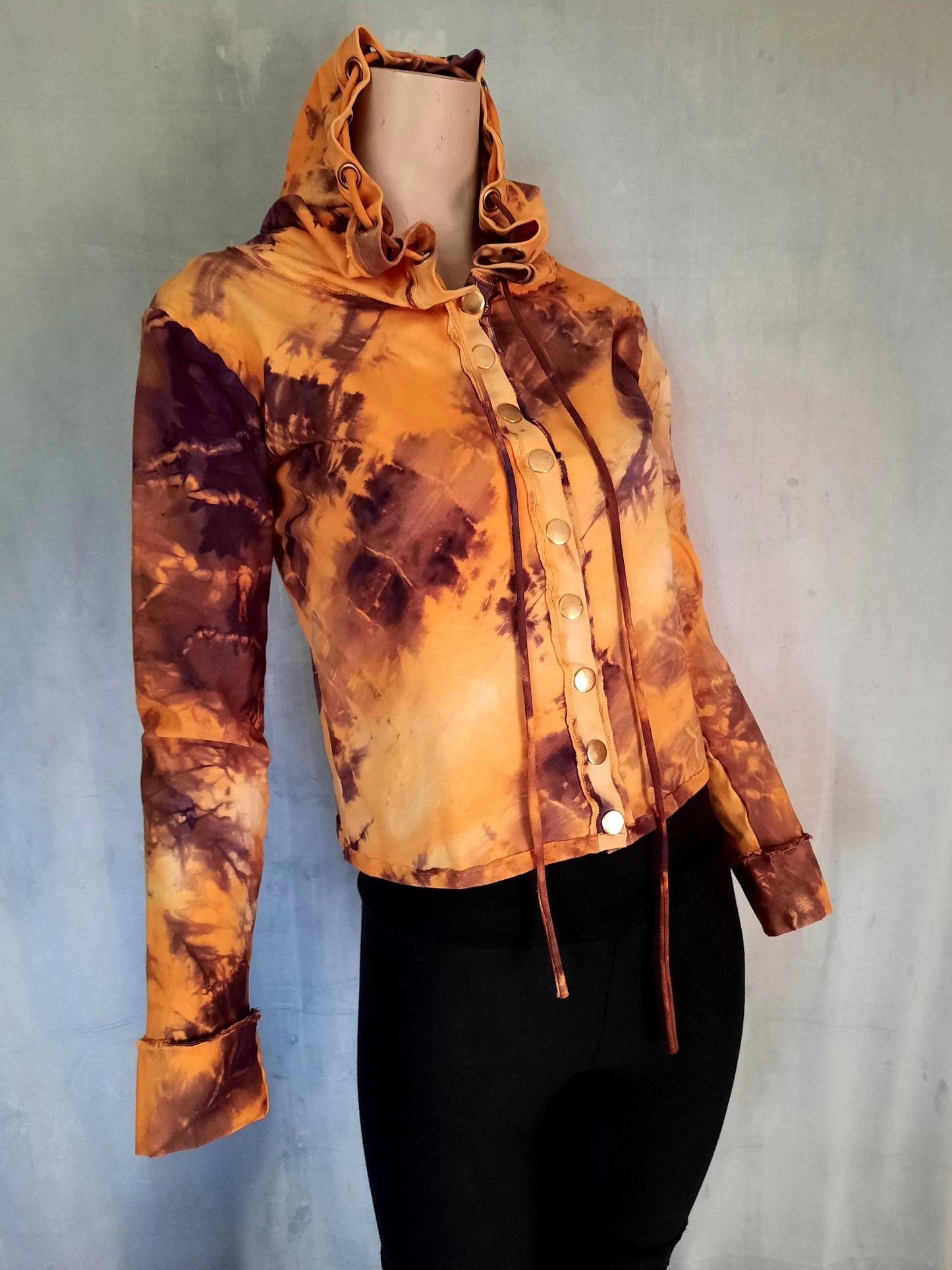 Jacke Batik mit Kapuze - Größe M