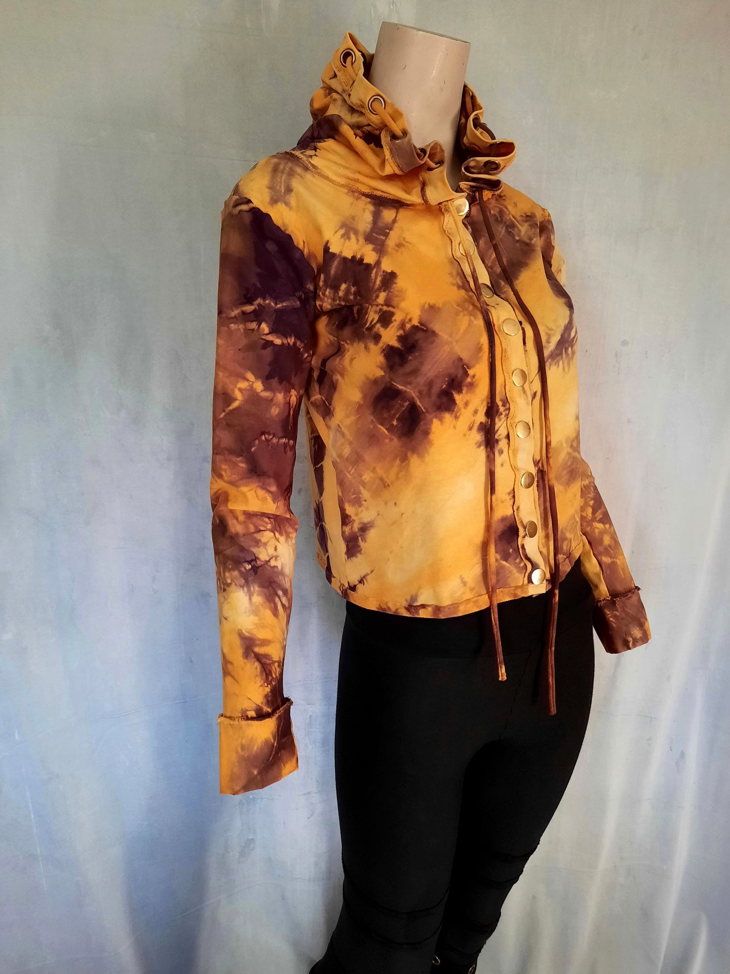 Jacke Batik mit Kapuze - Größe M